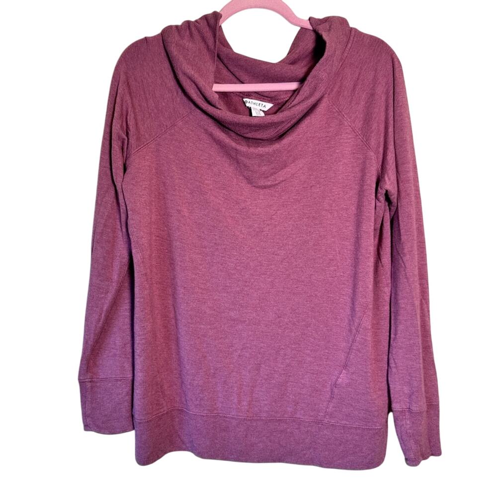 Athleta Purple Oversized Slouchy Sweatshirt Womens L Athletic Comfort Casual